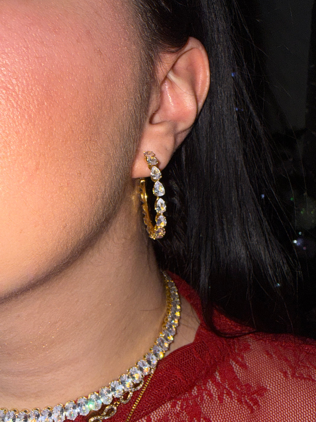 Crystal Hoops
