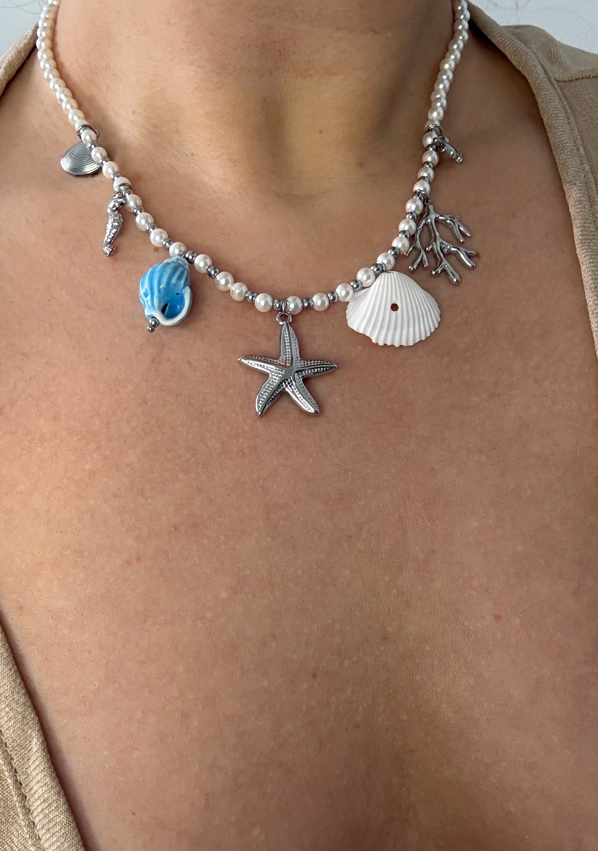 Silver Starfish Necklace