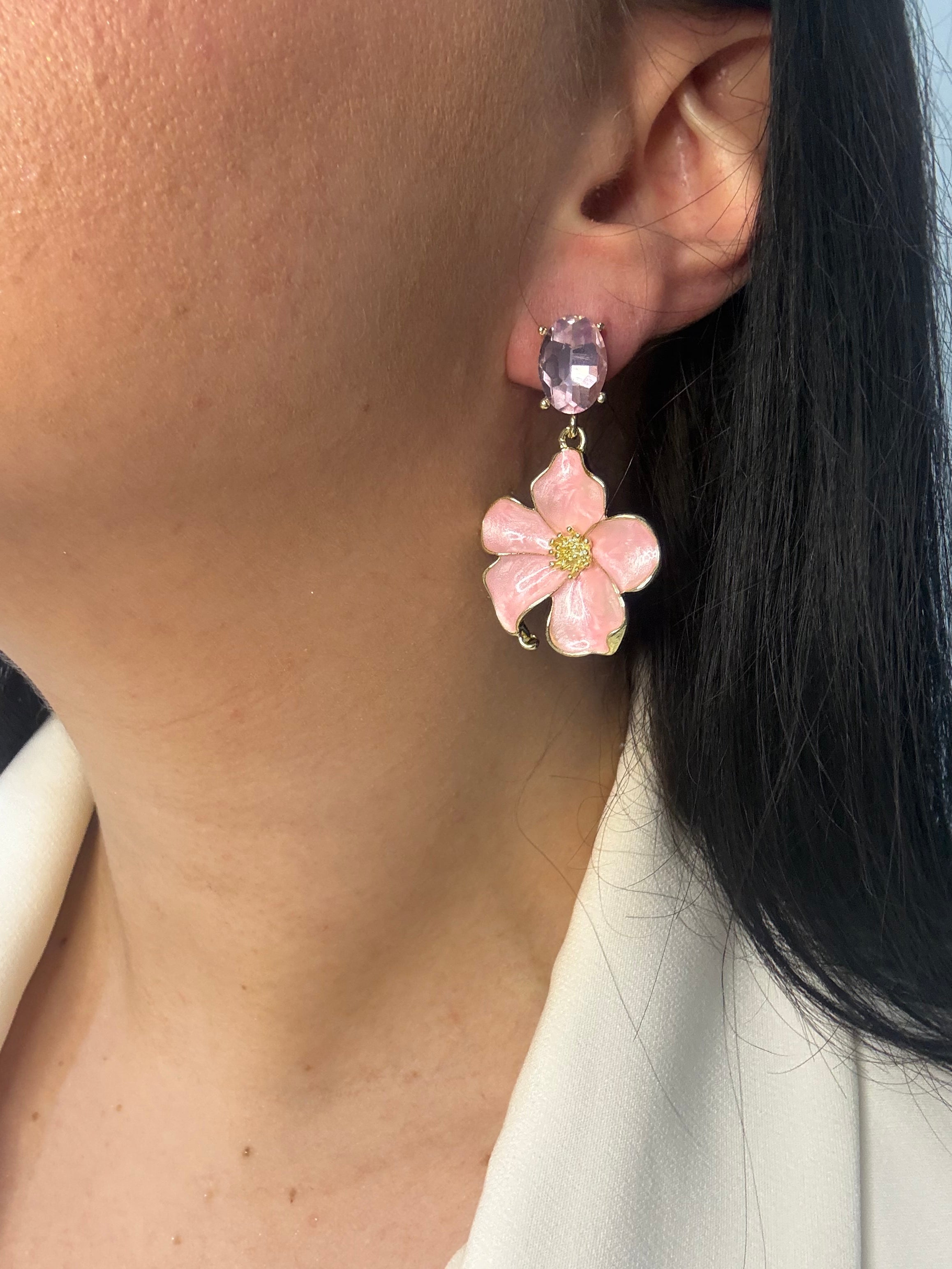 Flower Pink Earrings