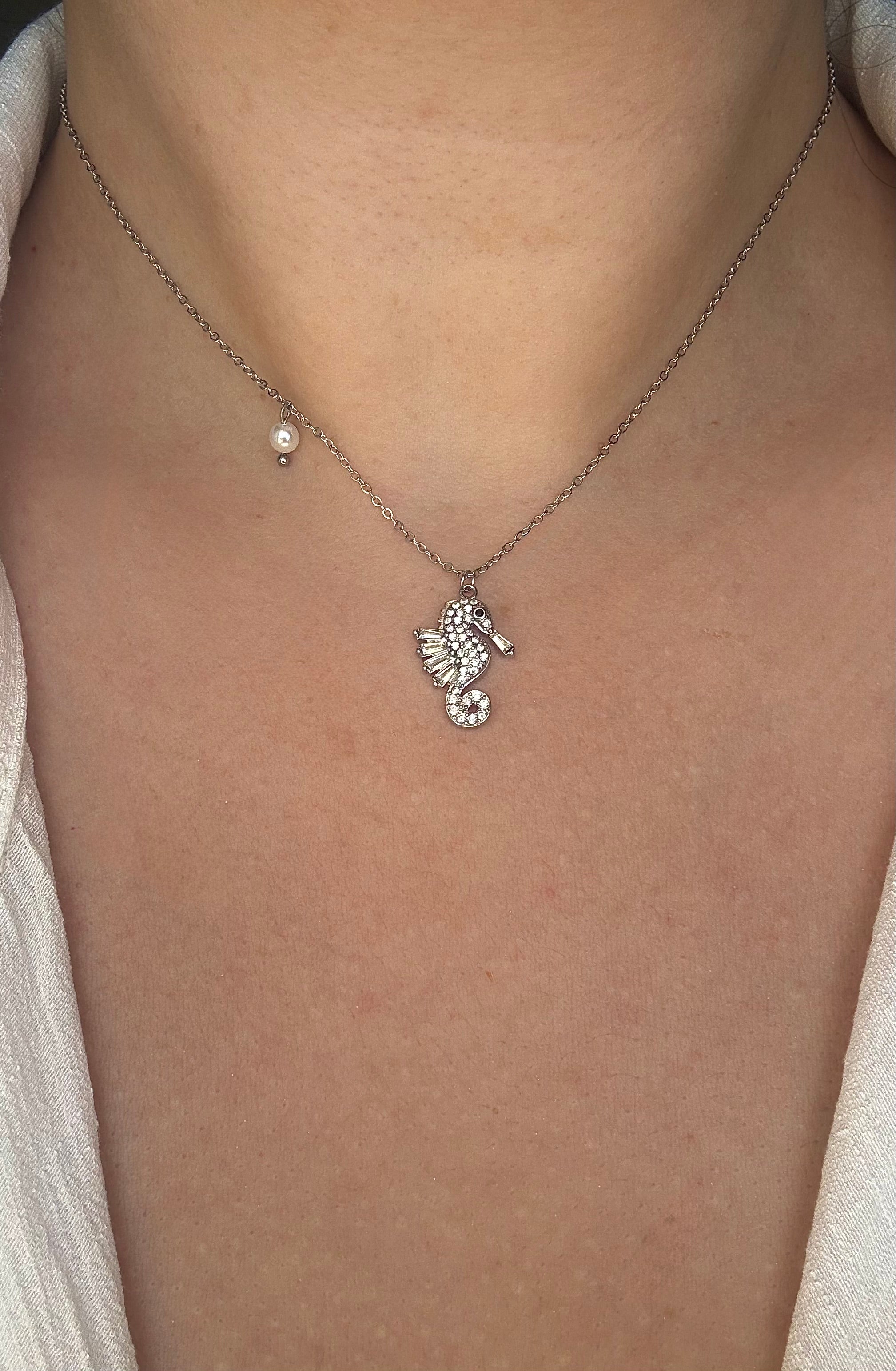 Seahorse Silver Necklace