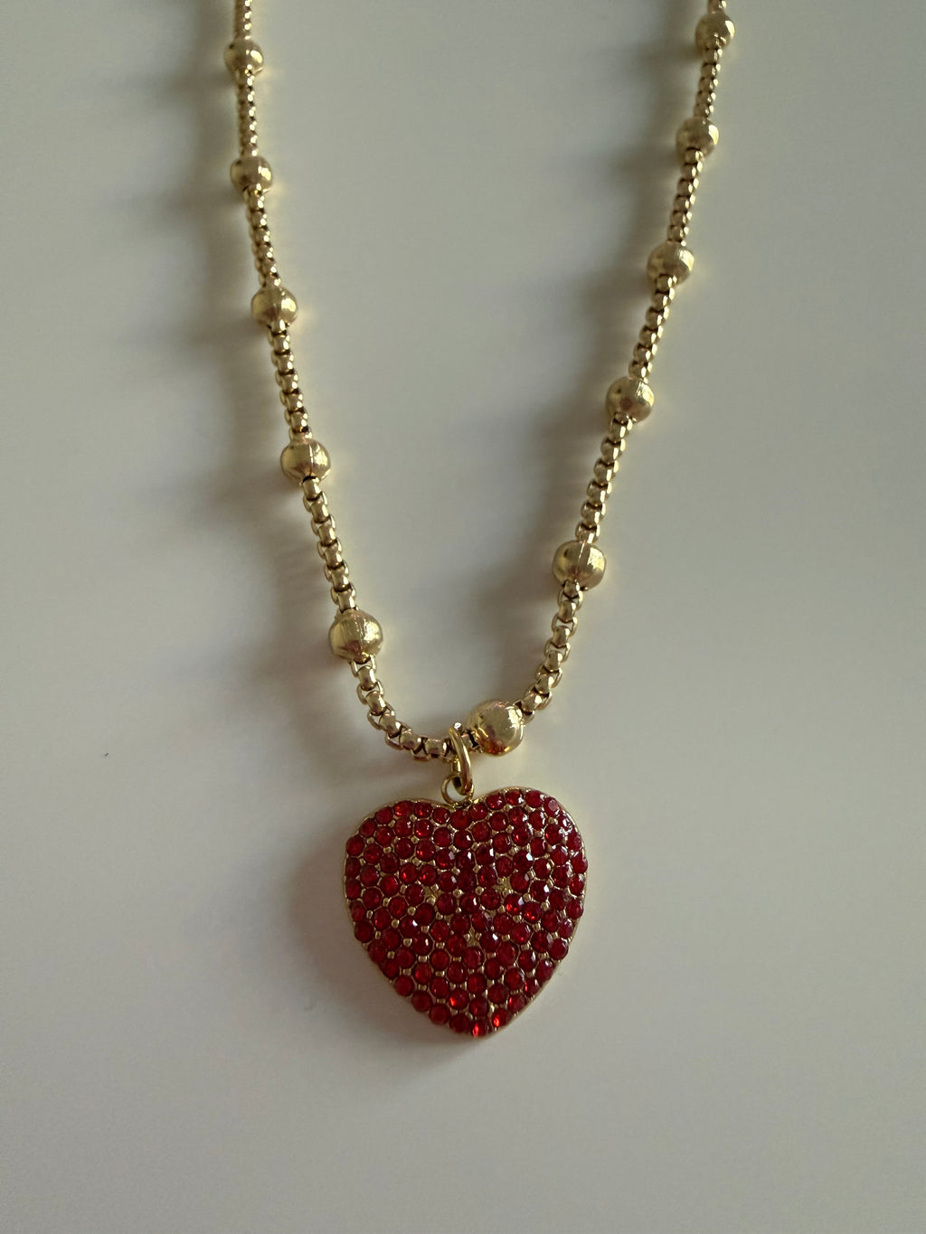 Glow Red Heart Necklace