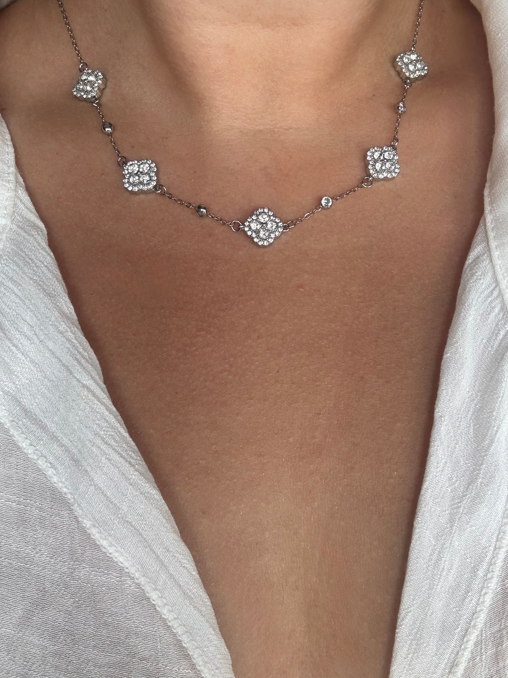 Clover Silver Necklace