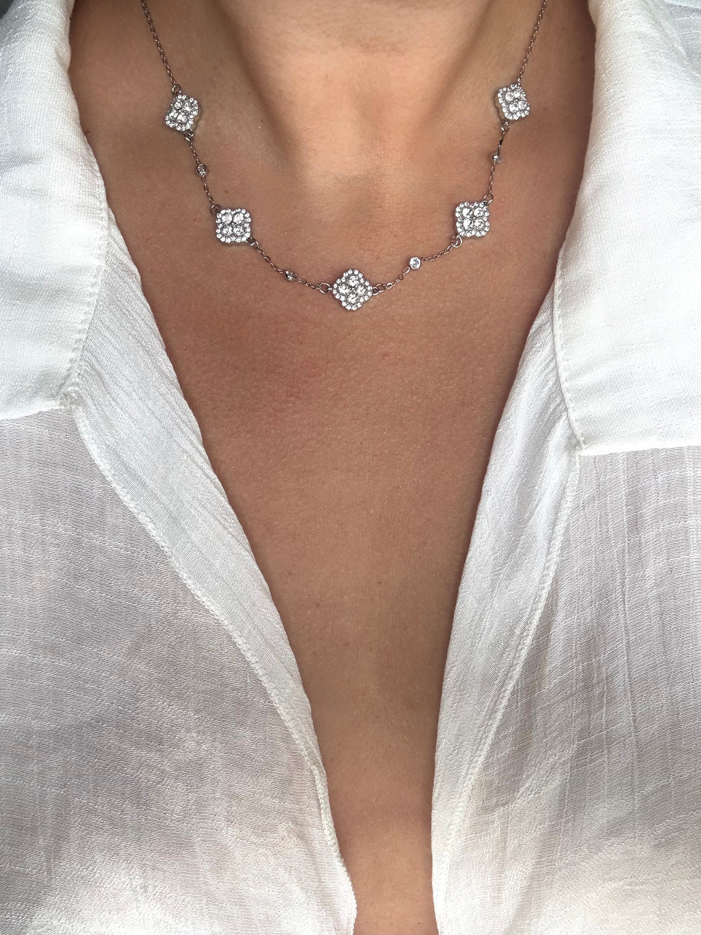 Clover Silver Necklace