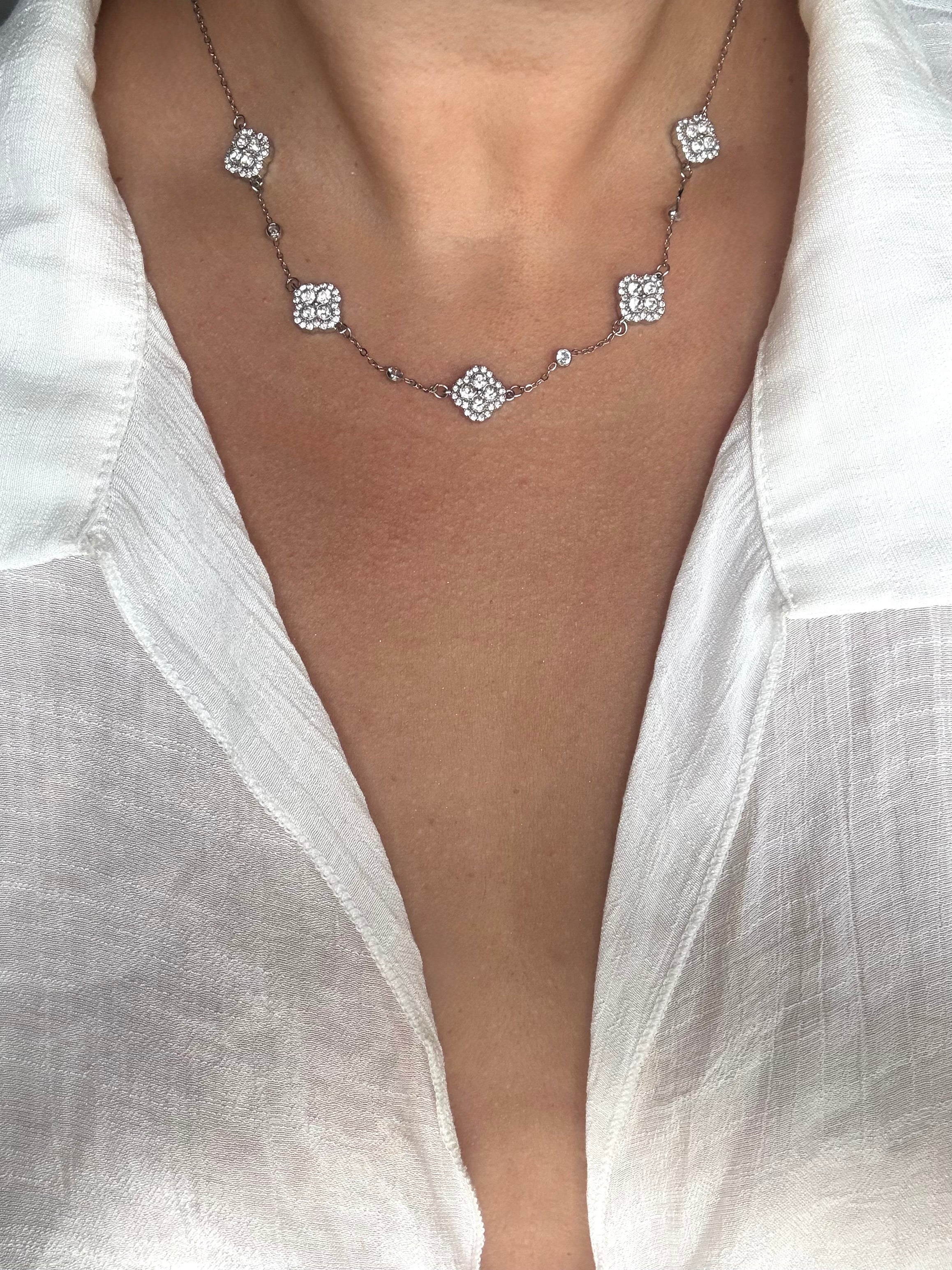 Clover Silver Necklace