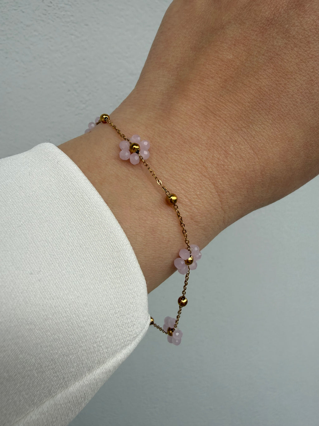 Pink Flower Bracelet