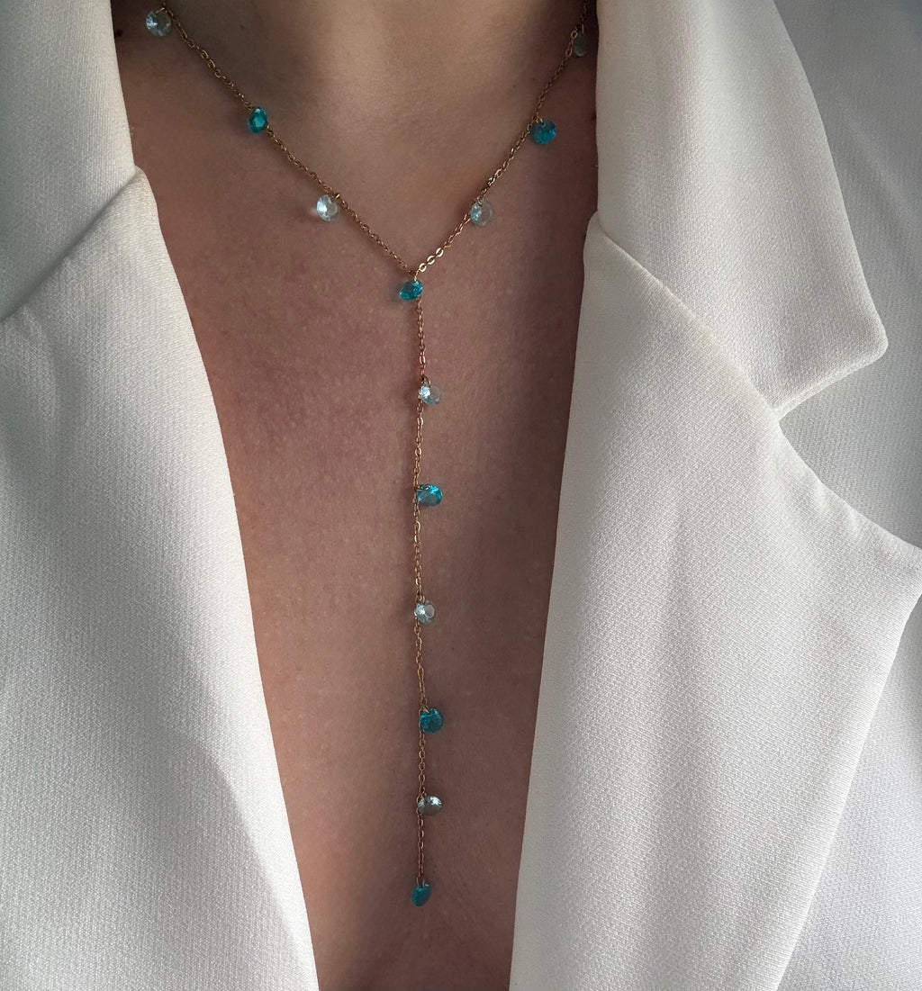 Blue Lagoon Tie Necklace
