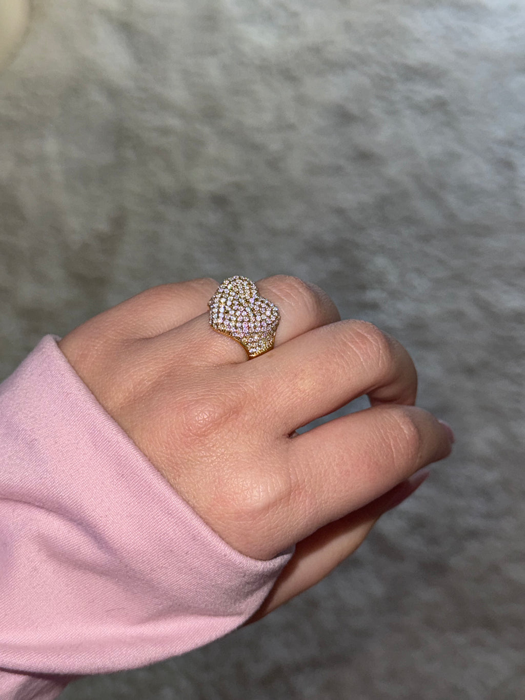 Heart Diamonds Ring