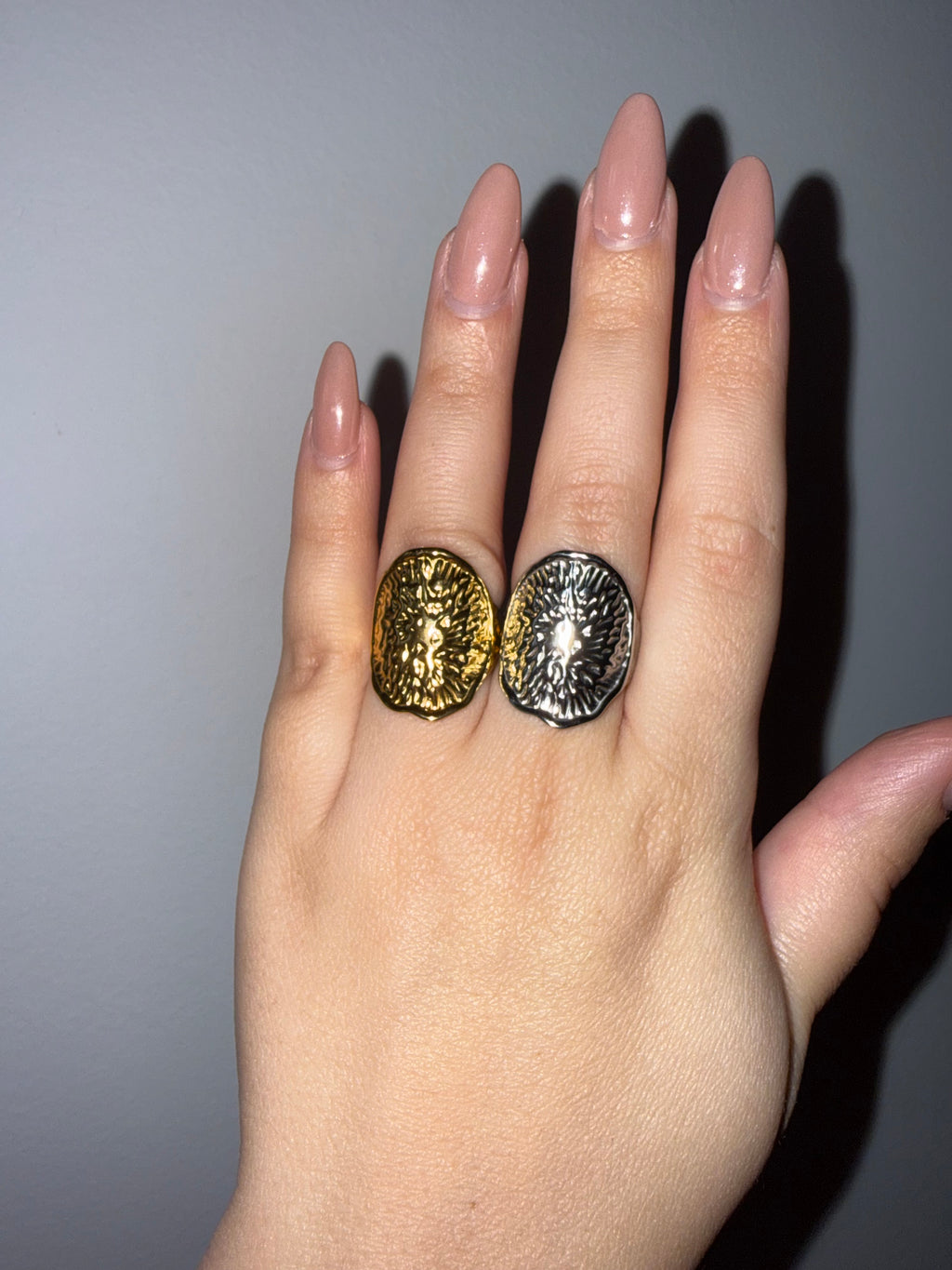 Hammer silver Ring
