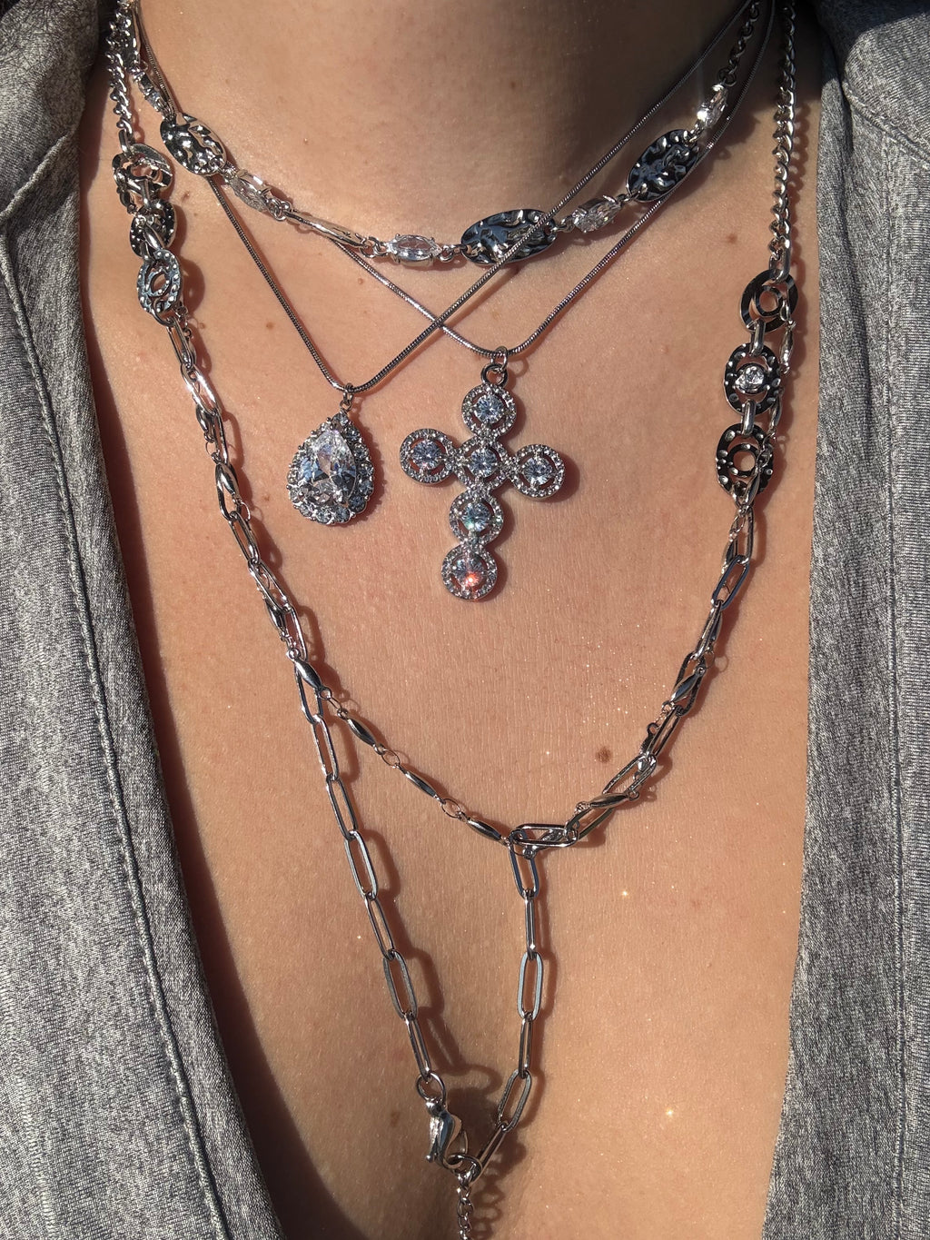 Crystal Cross Necklace