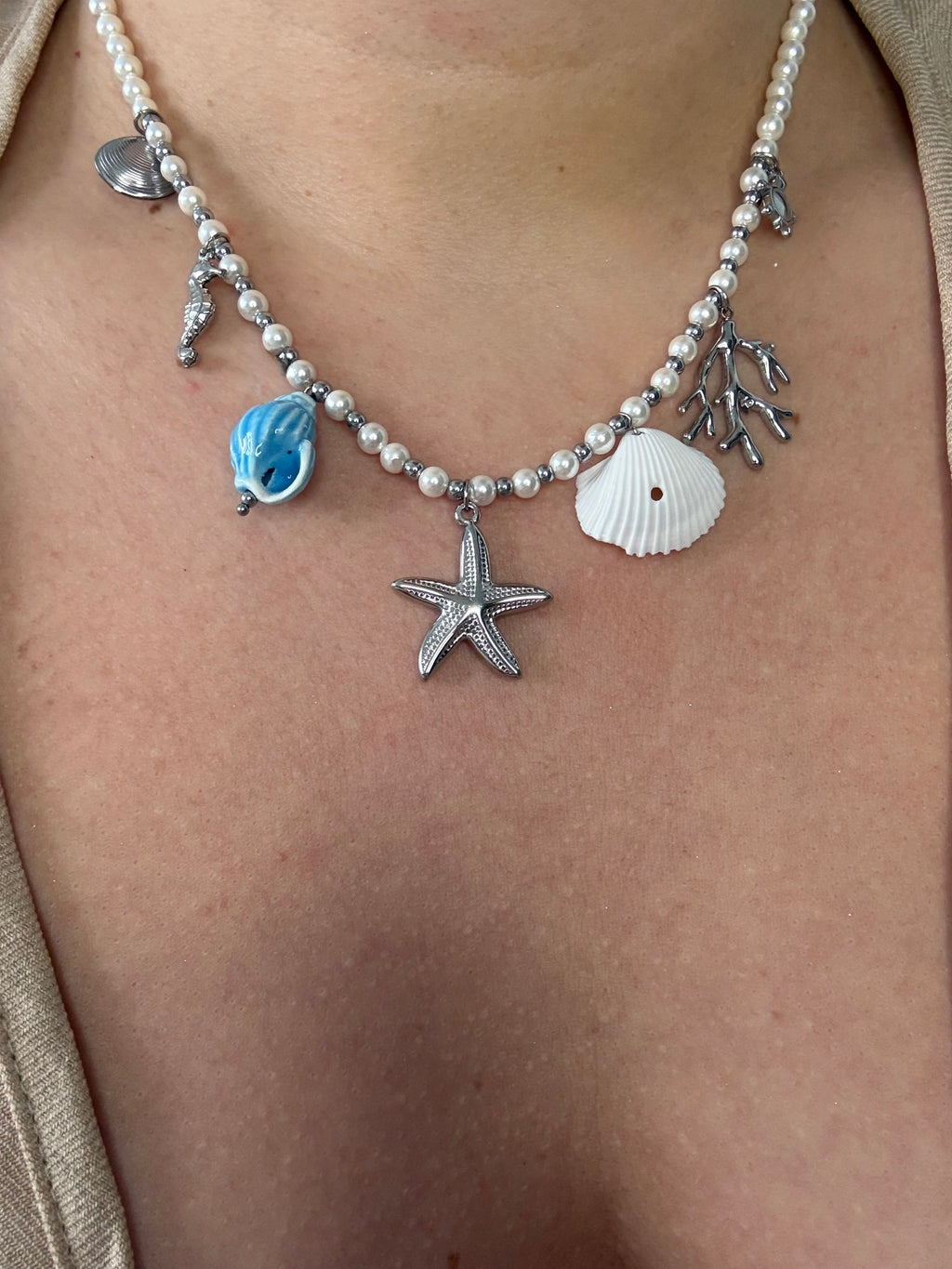 Silver Starfish Necklace