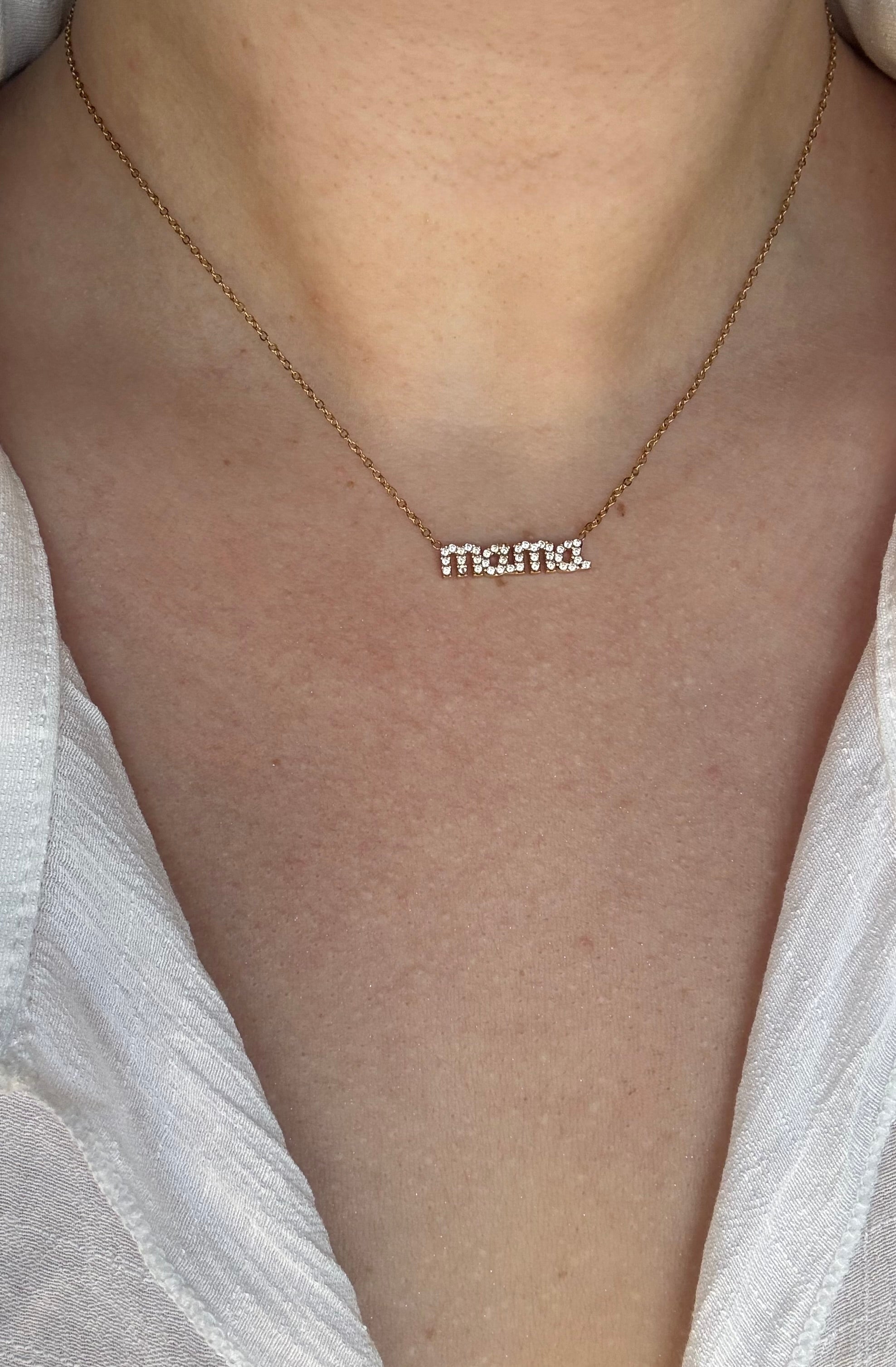 Mama Sparkle Gold Necklace