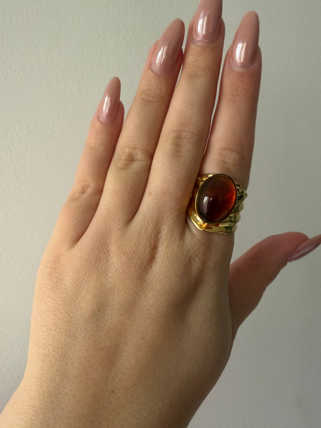 Brown Amber Ring