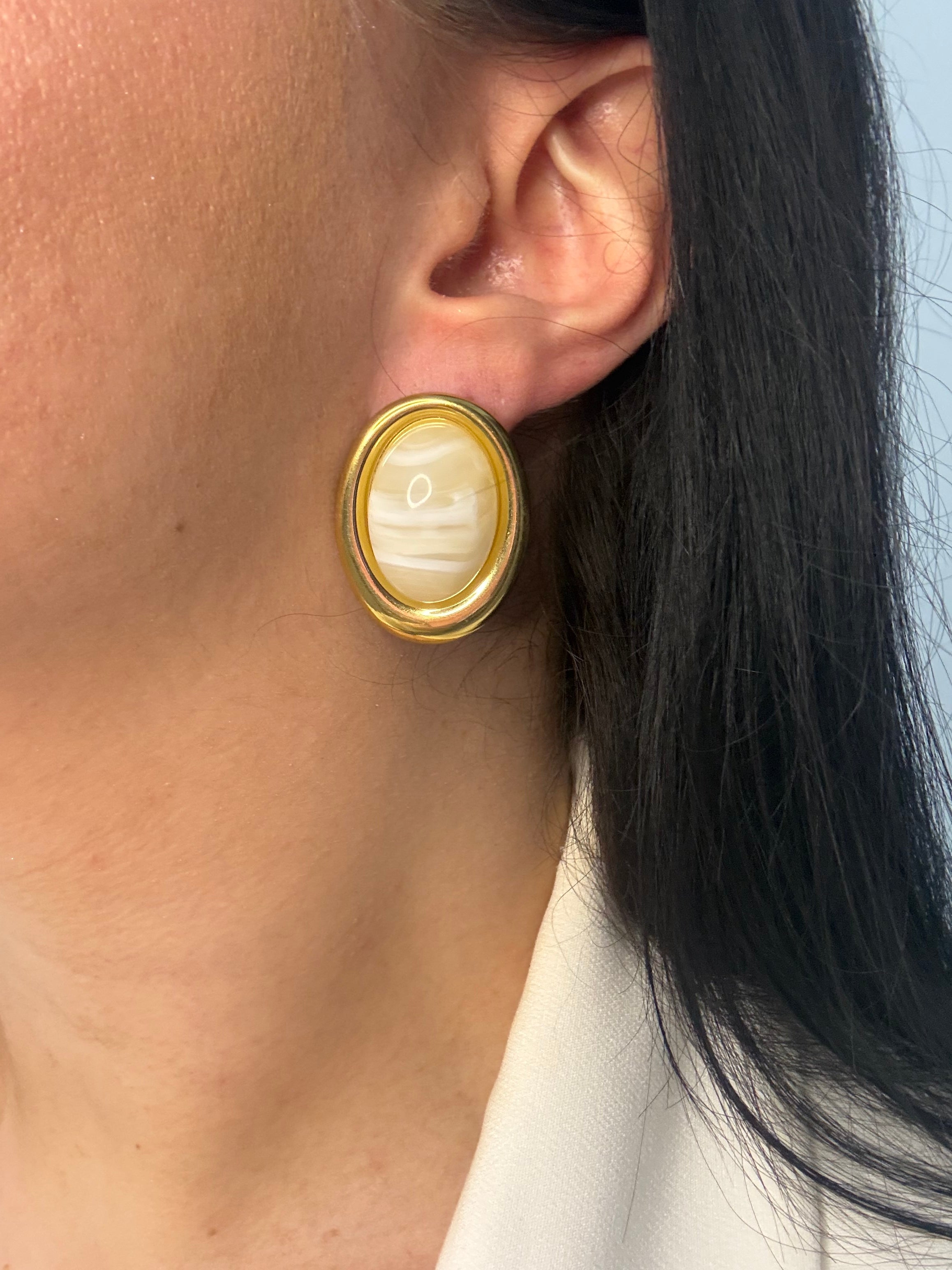 Rosalin White Earrings