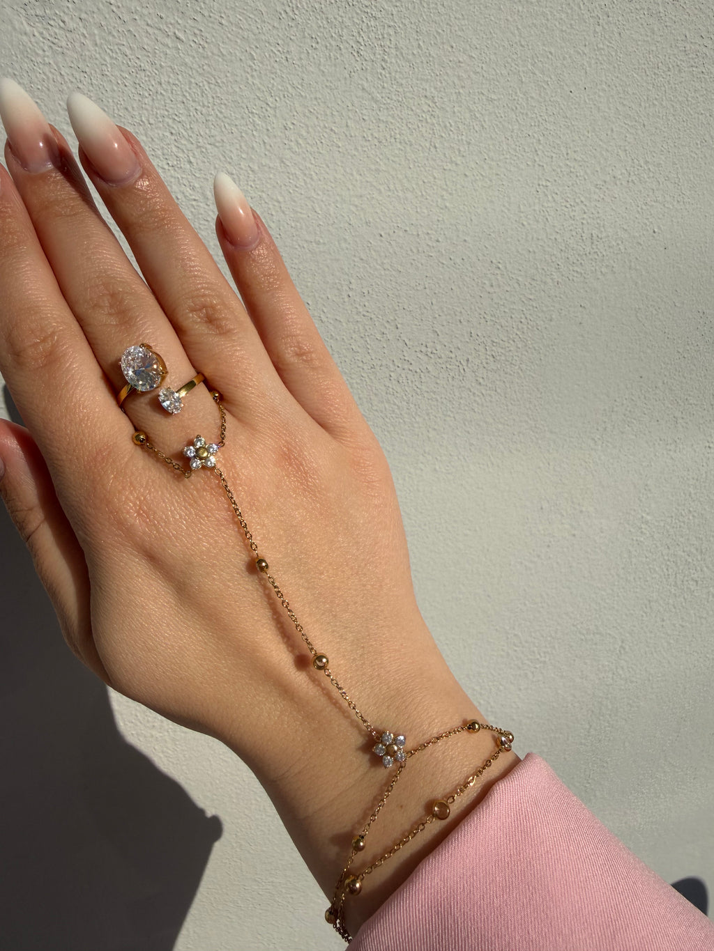 Gold Flower Hand-Chain
