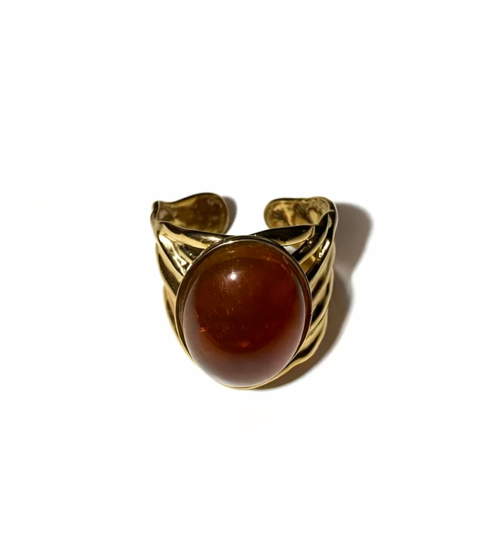 Brown Amber Ring