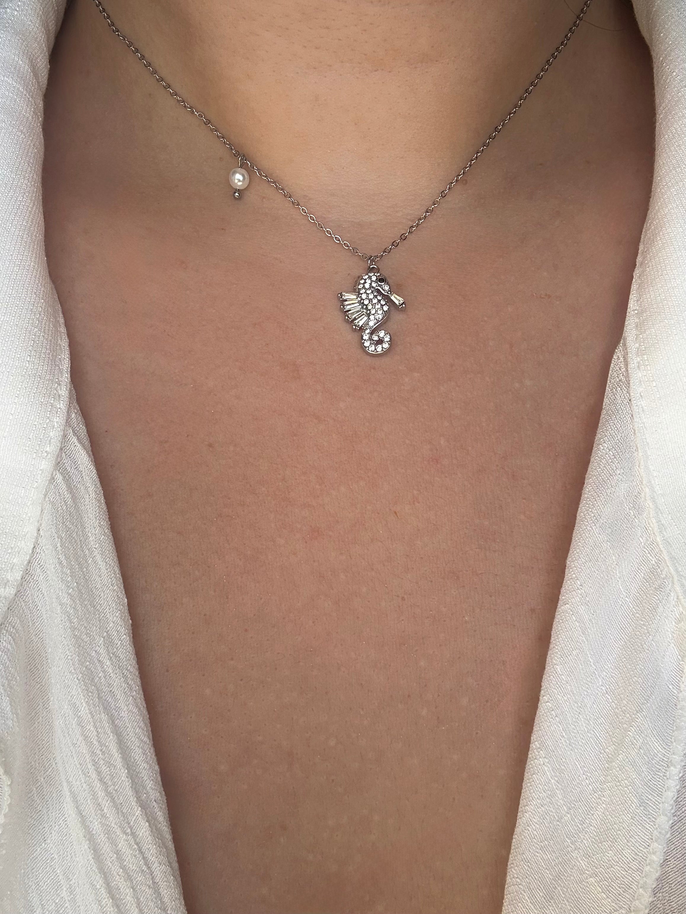 Seahorse Silver Necklace