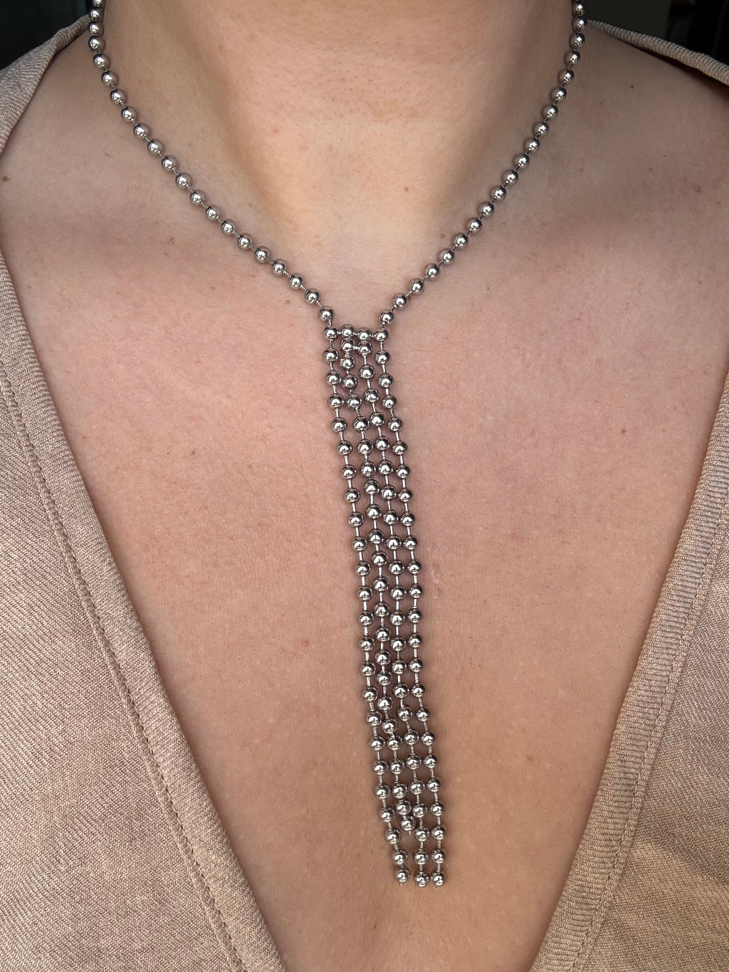 Silver Drop Necklace