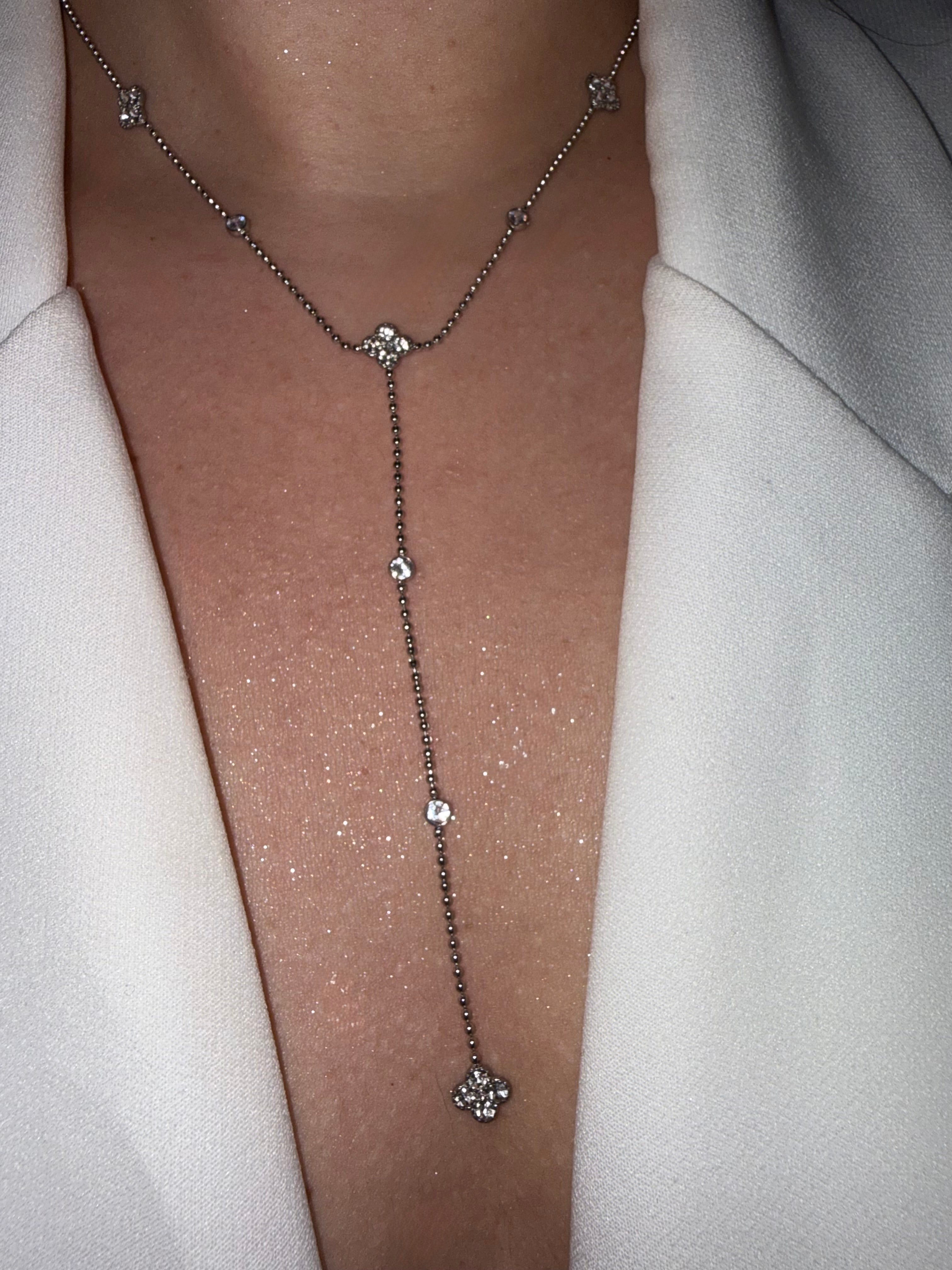 Liana Tie Necklace- Silver