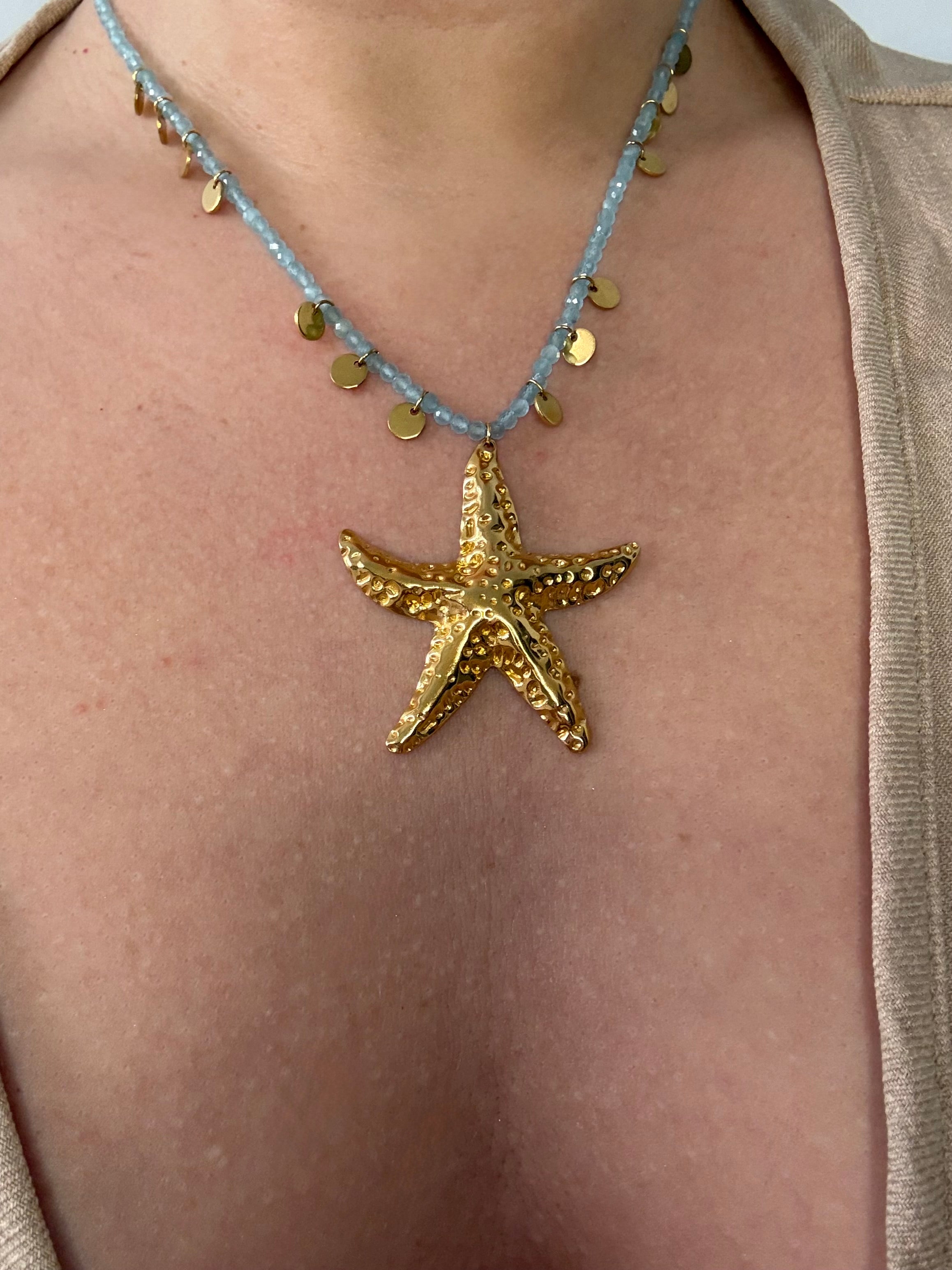 Starfish Blue Necklace