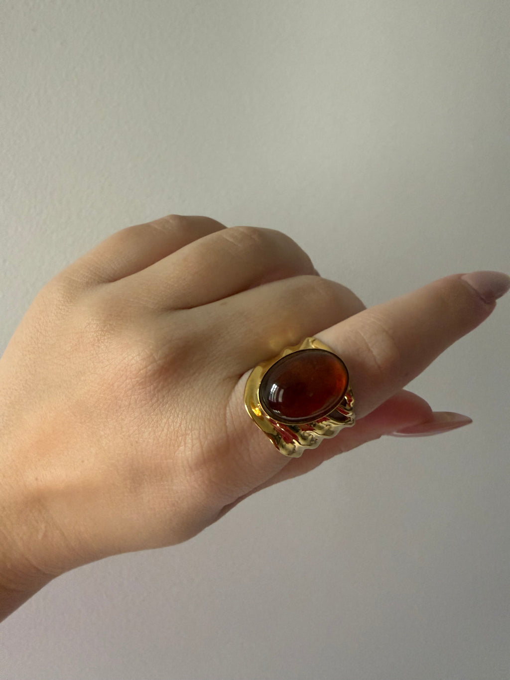 Brown Amber Ring