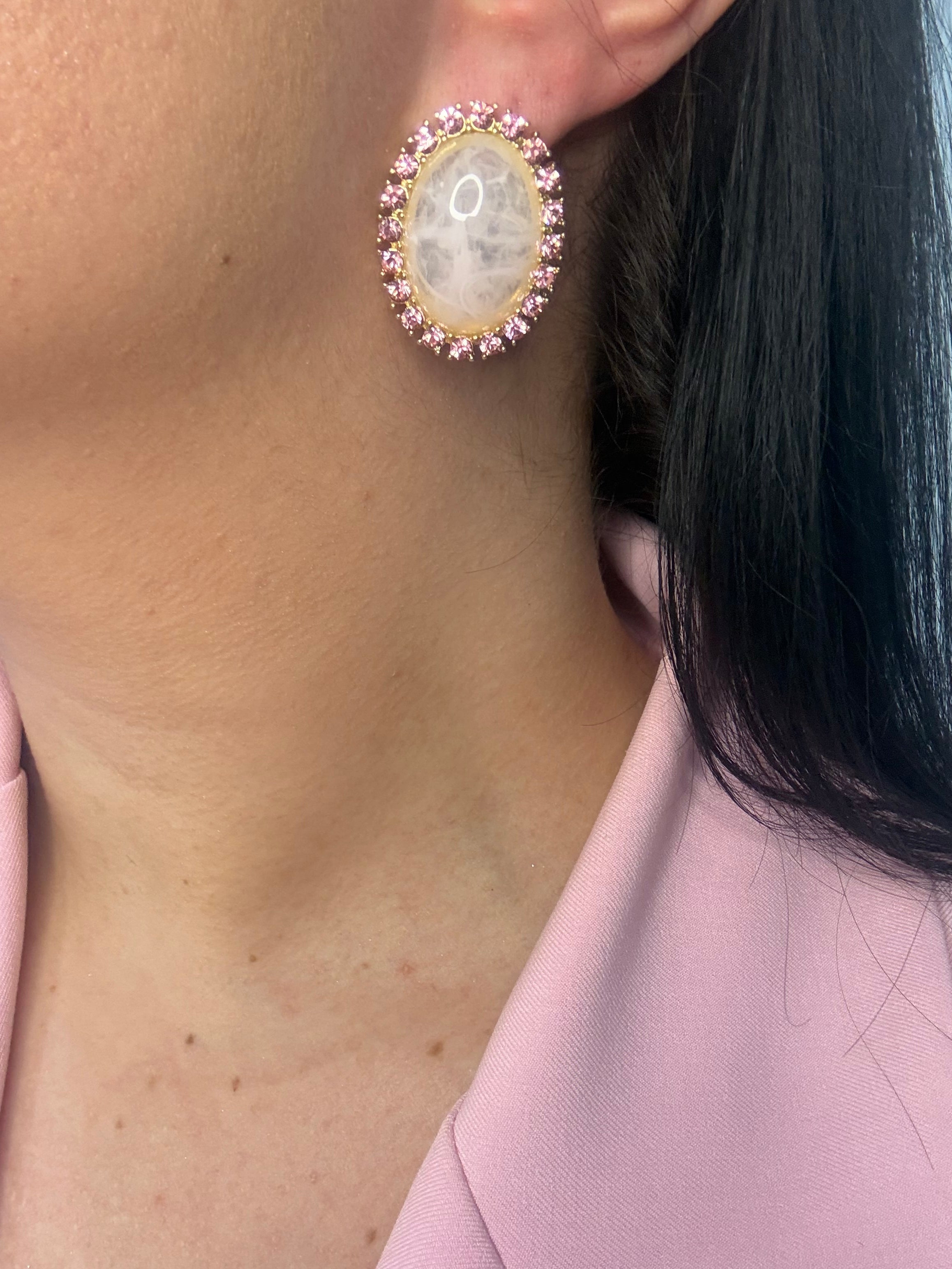 Pink Sparkle Errings