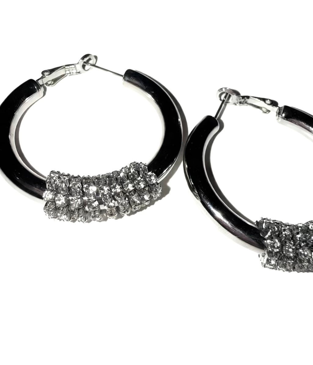 Glam Stripe Hoops