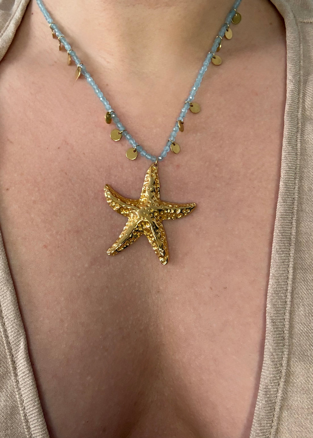 Starfish Blue Necklace