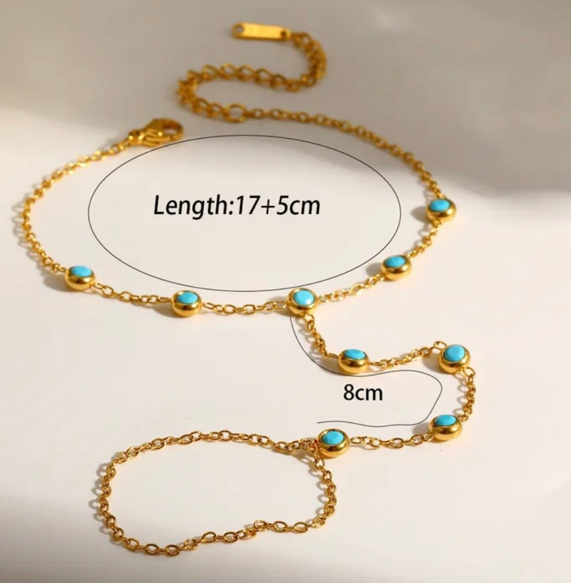 Turquoise Hand Bracelet