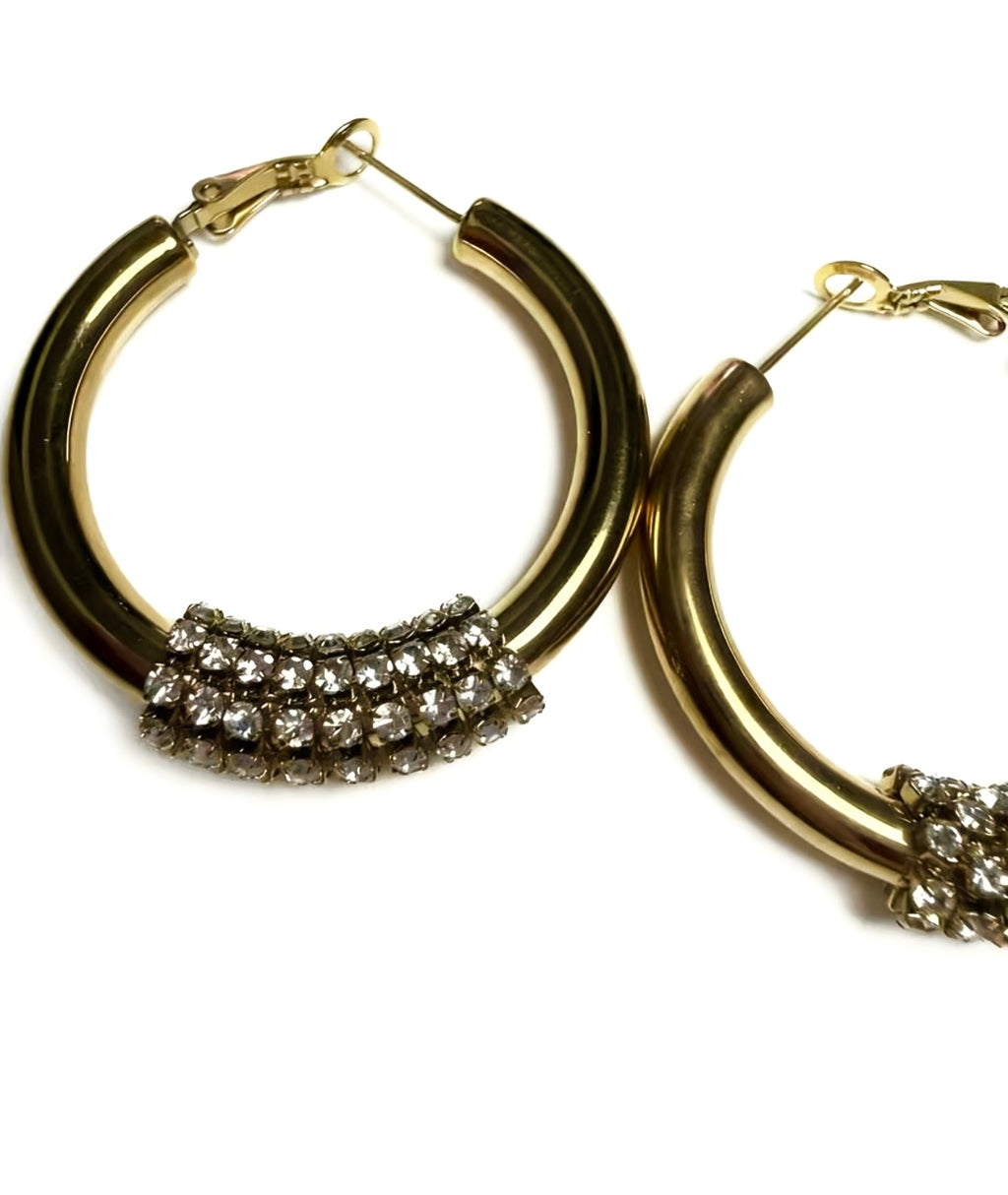 Glam Stripe Hoops