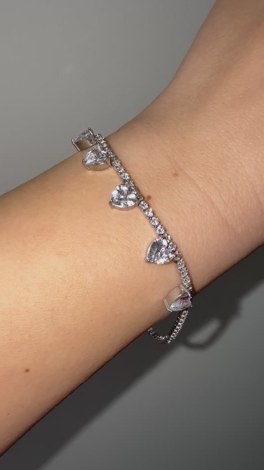 Crystal Hearts Bracelet